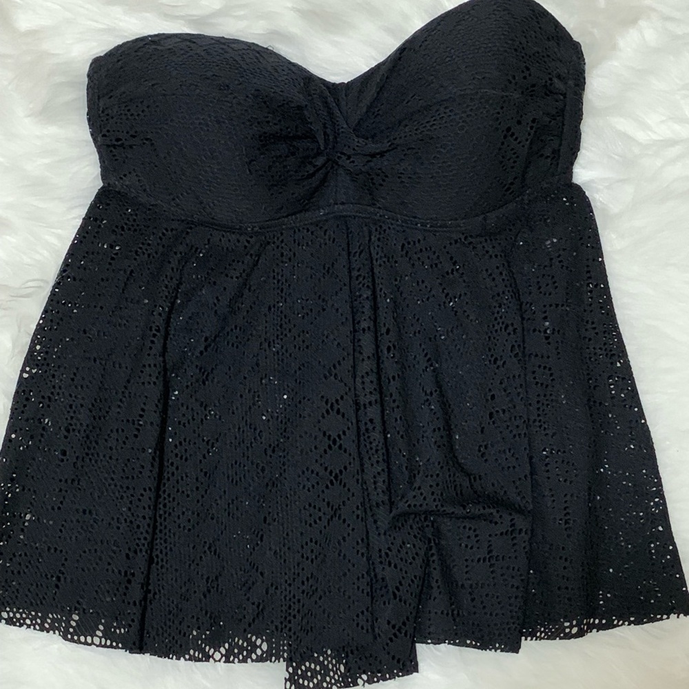 Black halter top tankini